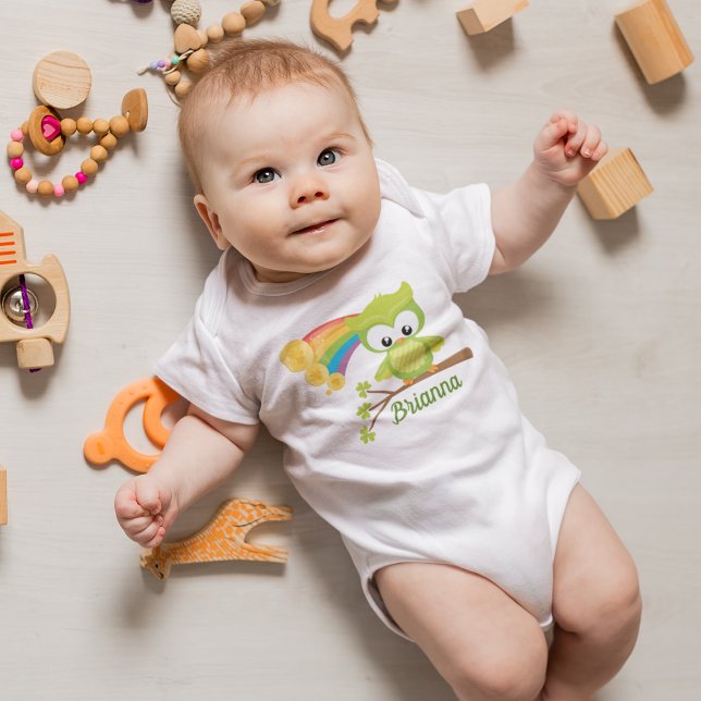 Cute St. Patricks Day Uggla Anpassningsbar Irish T Shirt (Skapare uppladdad)