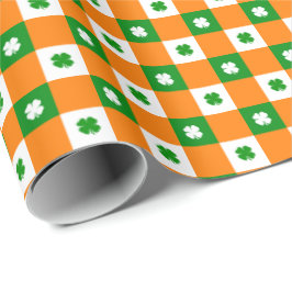 Cute St Patrick's Lucky Klöver Grönt Orange Play Presentpapper