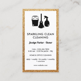 Cute Städning renare faux Guld Glitter Visitkort