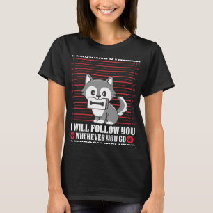 Cute Stalking Husky Mugg Shot Animal T Shirt