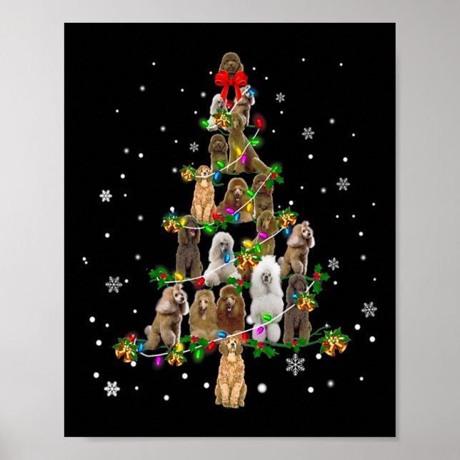 Cute Standard Pudel Hund Gift Decor Poster (Framsidan)
