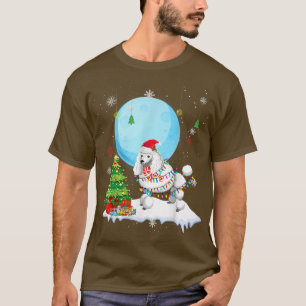 Cute Standard Pudel jul Hund Älskare Te Ljus T Shirt