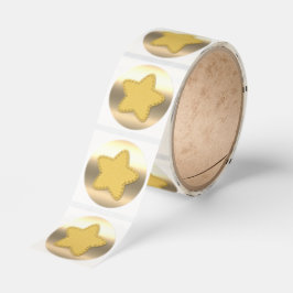 Cute Star Classic Round Sticker Runt Klistermärke