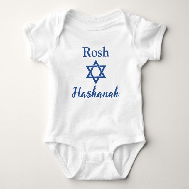Cute Star of David Rosh Hashanah T Shirt (Framsida)