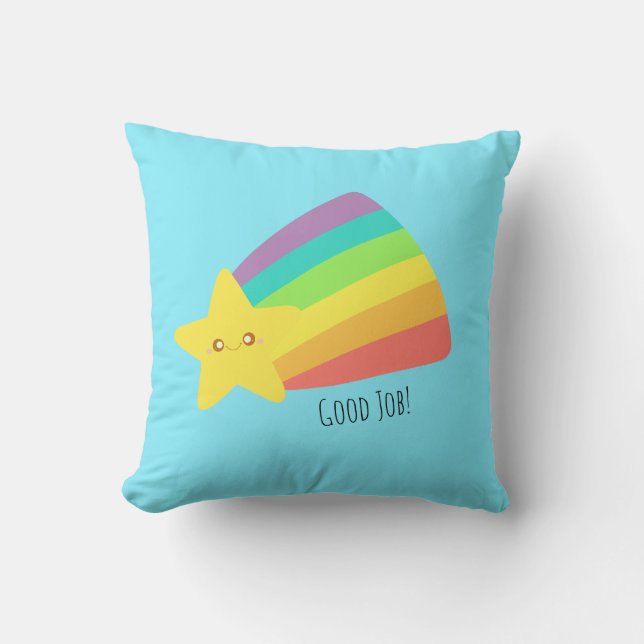 Cute Star Rainbow Kudde (Framsida)