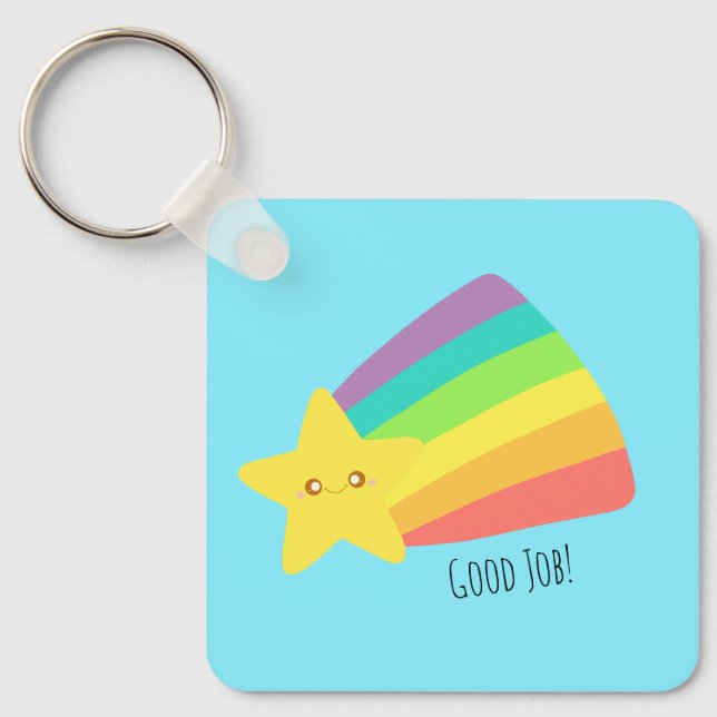 Cute Star Rainbow Nyckelring (Framsida)