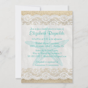 Cute Starfish Inbjudningskort för möhippa