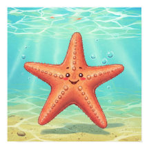 Cute Starfish Poster