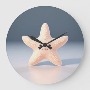 Cute Starfish Stor Klocka