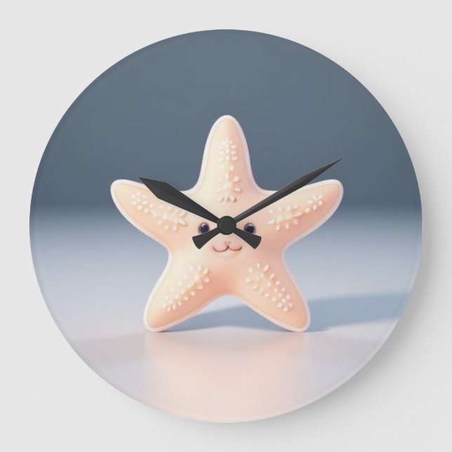 Cute Starfish Stor Klocka (Framsida)
