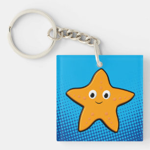 Cute Starfish Teckning Blue Ocean