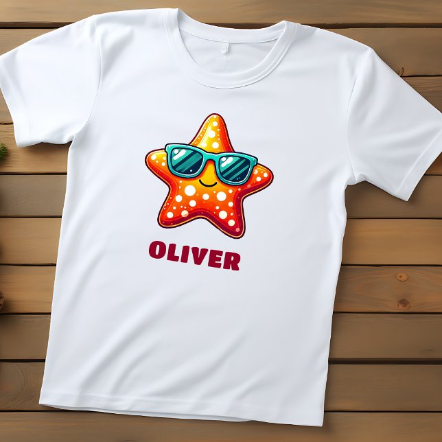 Cute Starfish with Sunglasses T Shirt (Skapare uppladdad)