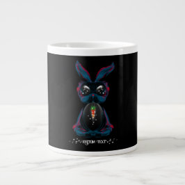 Cute Starlight Ögon Bunny i Yoga Pose Meditation Jumbo Mugg