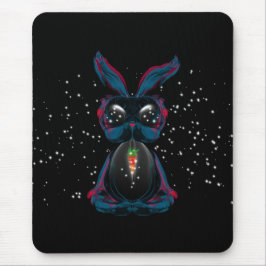 Cute Starlight Ögon Bunny i Yoga Pose Meditation Musmatta