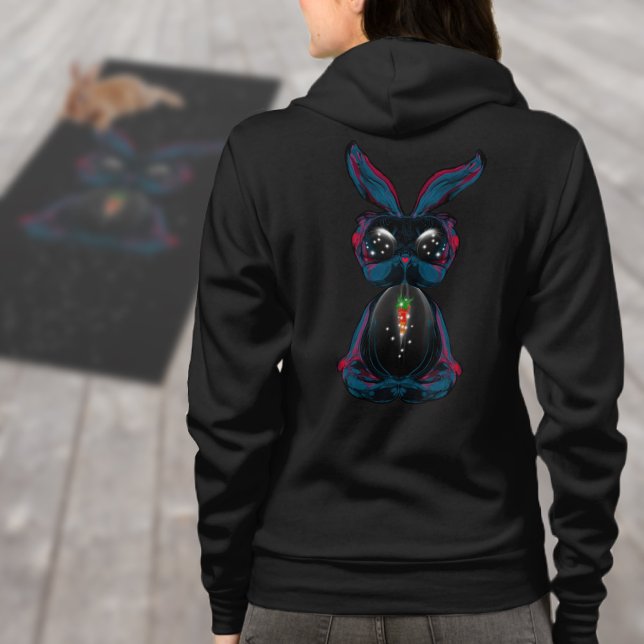Cute Starlight Ögon Bunny i Yoga Pose Meditation T Shirt (Skapare uppladdad)