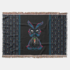 Cute Starlight Ögon-kanin i Yoga Pose Meditation Filt