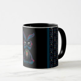 Cute Starlight Ögon-kanin i Yoga Pose Meditation Mugg