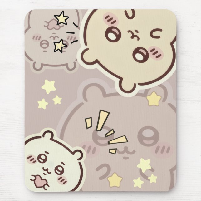 Cute Starry Bunny Pattern Gaming Mousepad  Musmatta (Framsidan)