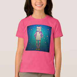 Cute Starry Robot Girls Shirt Tee Shirt