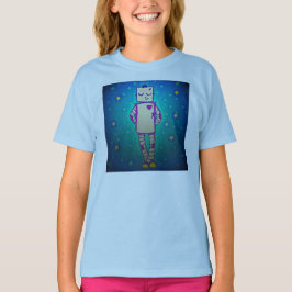 Cute Starry Robot Girls Shirt Tee Shirt