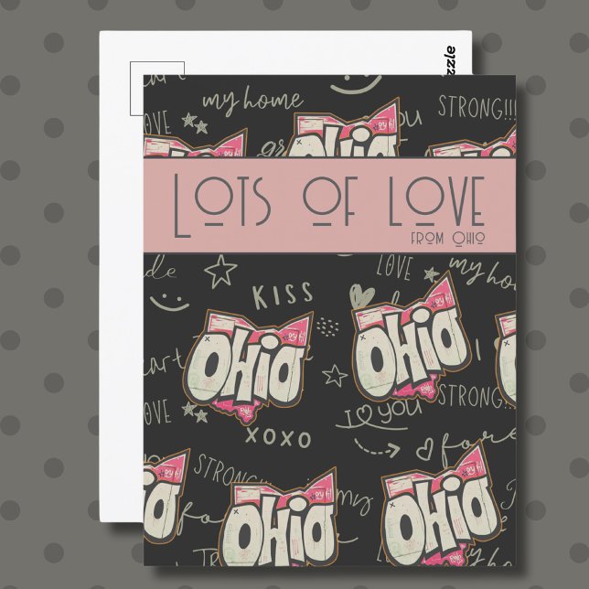 Cute State of Ohio-partier i kärlek hälsning Vykort (Skapare uppladdad)