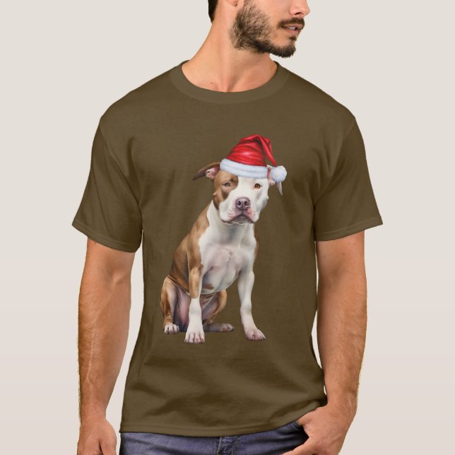 Cute Stbudsdshire Hund älskare Funny jul T Shirt (Framsida)