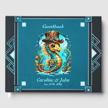 Cute steampunk seahorse med en snyggt hatt.