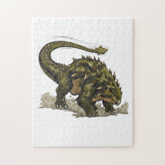 Cute Stegosaurus Dinosaur Avocado Green Kids Puzzl Pussel