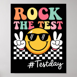Cute Sten: Testa Retro Smile Lärare Kids Testin Poster
