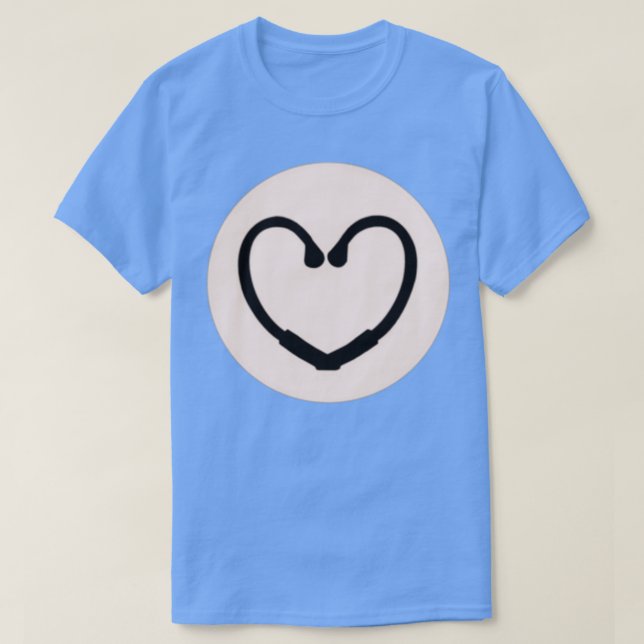 Cute Stethoscope Heart T Shirt (Design framsida)