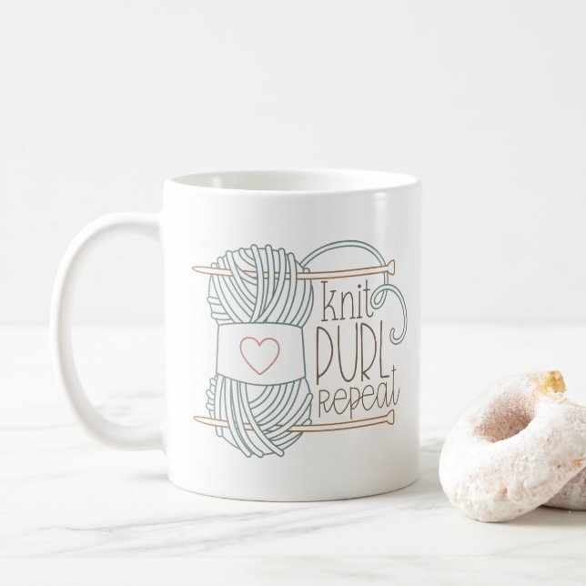 Cute Sticka Pearl Repeat Kaffemugg (Med munk)