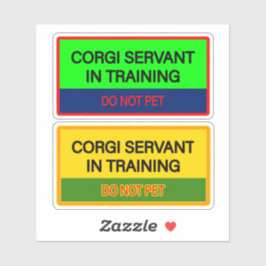 Cute  stickers for Corgi servant Klistermärken