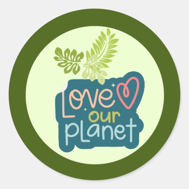 Cute Stickers Runt Klistermärke (Framsida)