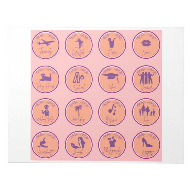 Cute Sticky Notes Anteckningsblock (Framsida)