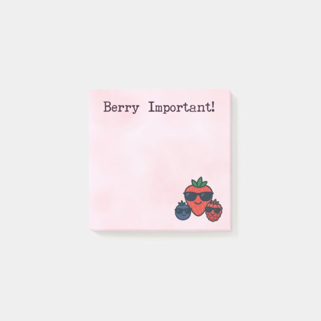 Cute Sticky Notes | Berry Important Post-Its Post-it Block (Framsida)