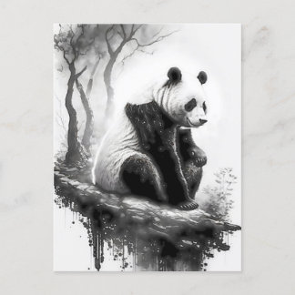 Cute, stilig, typ Panda Bear Vykort