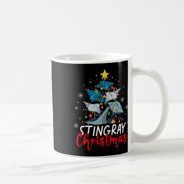 Cute Stingray Julgran Pajama Matching Costu Kaffemugg (Höger)