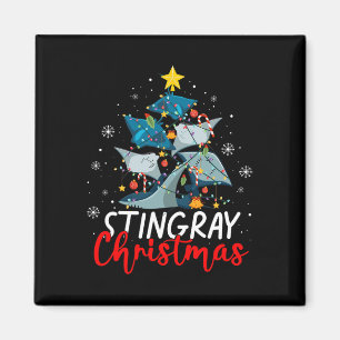 Cute Stingray Julgran Pajama Matching Costu Magnet