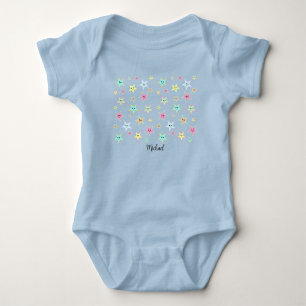 Cute-stjärnor med ansikte i pastel färg t shirt