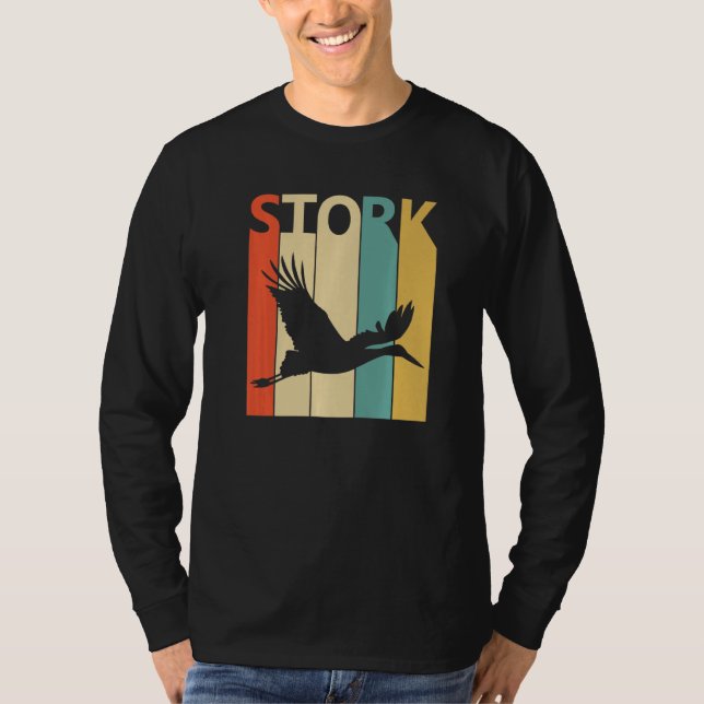Cute Stork Animal T Shirt (Framsida)