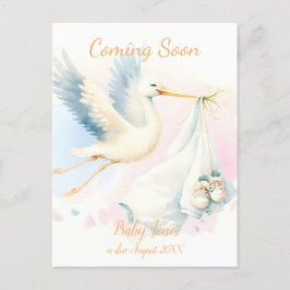 Cute Stork kommer snart med annonsinbjudan Vykort