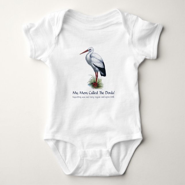 Cute Stork My Mamma kallade Doula T Shirt (Framsida)