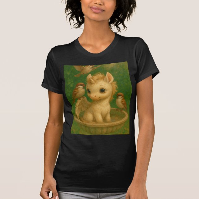 Cute, storögd, baby unisus, pegasusenmajs t shirt (Framsida)
