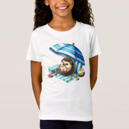 Cute strand hedgehog älskare-flickor t shirt