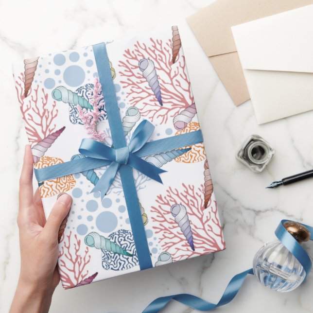 Cute-strandkorall, mönster presentpapper (Gifting)