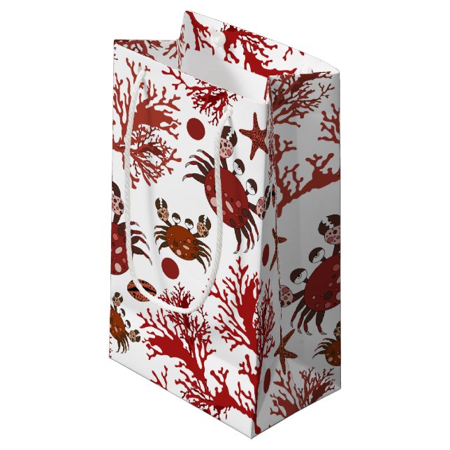 Cute-strandkrabba, påse mönster party (Framsidan Vinklad)