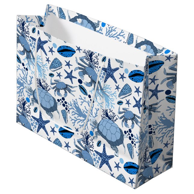 Cute-strandsköldpaddor i påsen mönster party (Framsidan Vinklad)