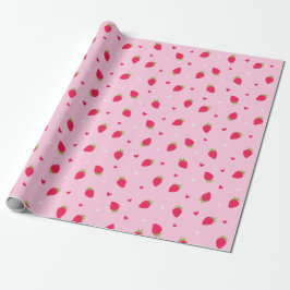 Cute Strawberries Hearts Love Berries Valentines Presentpapper