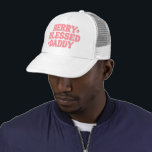 Cute Strawberry Berry Blessed Daddy Pink Birthday Keps<br><div class="desc">Top off your look with our "Berry Blessed Daddy" trucker hat — the perfect accessory for your daughter’s sweet strawberry-themed birthday party! With its cute pink design and playful strawberry graphic, this hat adds a fun, festive touch while keeping you cool and comfy as you celebrate your little berry. This...</div>