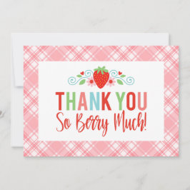 Cute Strawberry Berry Sweet Tack Inbjudningar